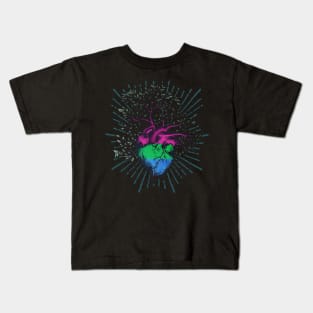 Polysexual Heart Tree of Life Kids T-Shirt